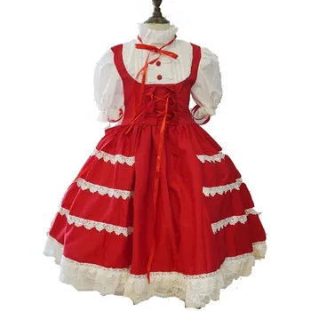 

Customized Kids Clothes Girls Spanish Dress Princess Lolita Sweet Red Dress Toddler Girl Cotton Clothes Kids Christmas Ball Gown