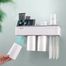 Аксессуары для ванной комнаты многофункциональная Магнитная адсорбционная стойка для зубных щеток настенная подставка для зубных щеток монтируемая коробка для хранения косметики стойка
