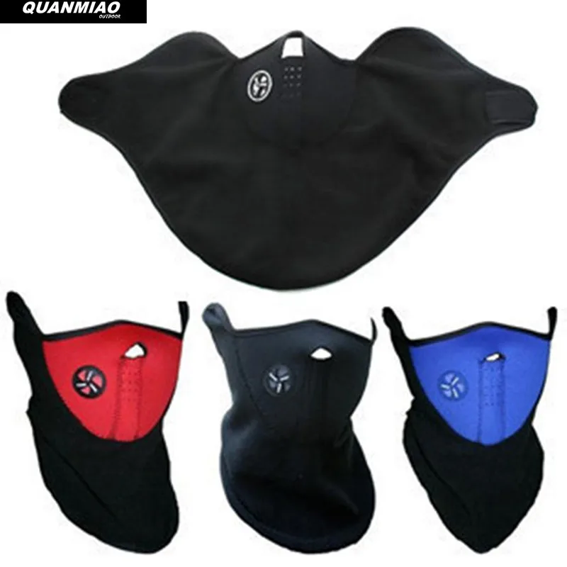 Fleece Bike Half Face Mask Cover Face Hood Protection Ski Cycling Sports Outdoor Winter Neck Guard Scarf Warm Mask