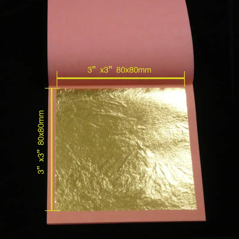 20 Booklets 25 Sheets Per Booklet 500 Sheets 8x8cm 99.99 Genuine Gold