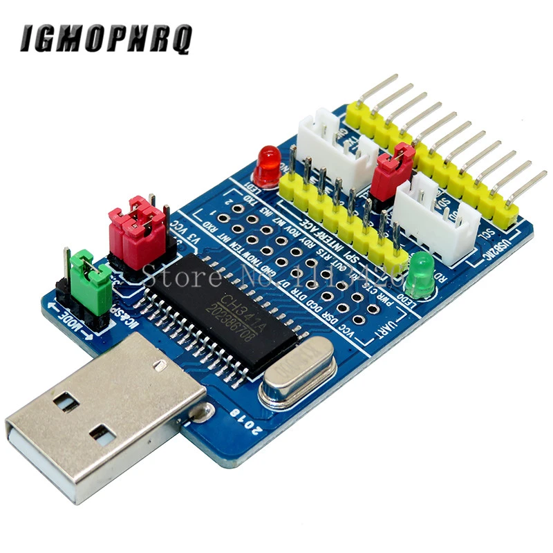 Módulo adaptador de serie CH341A USB a SPI I2C IIC UART TTL ISP, convertidor EPP/MEM para depuradora de Serial RS232 RS485, todo en 1|Circuitos integrados| - AliExpress
