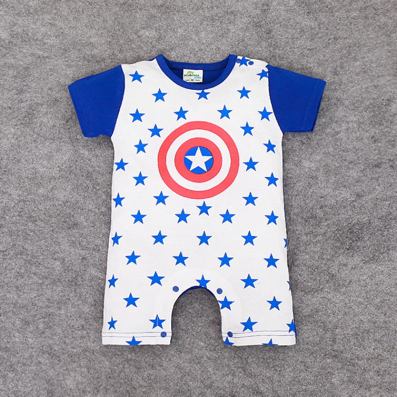 Captain America Boys 0 3 12 18 Months Two Piece Set Outfit Romper Shirt Marvel