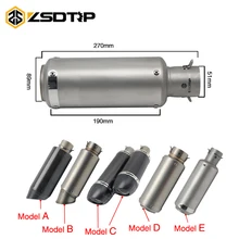 ZSDTRP 51 мм глушитель выхлопной трубы мотоцикла SC из настоящего углеродного волокна выхлопная наклейка на трубу без подвижного дБ убийца