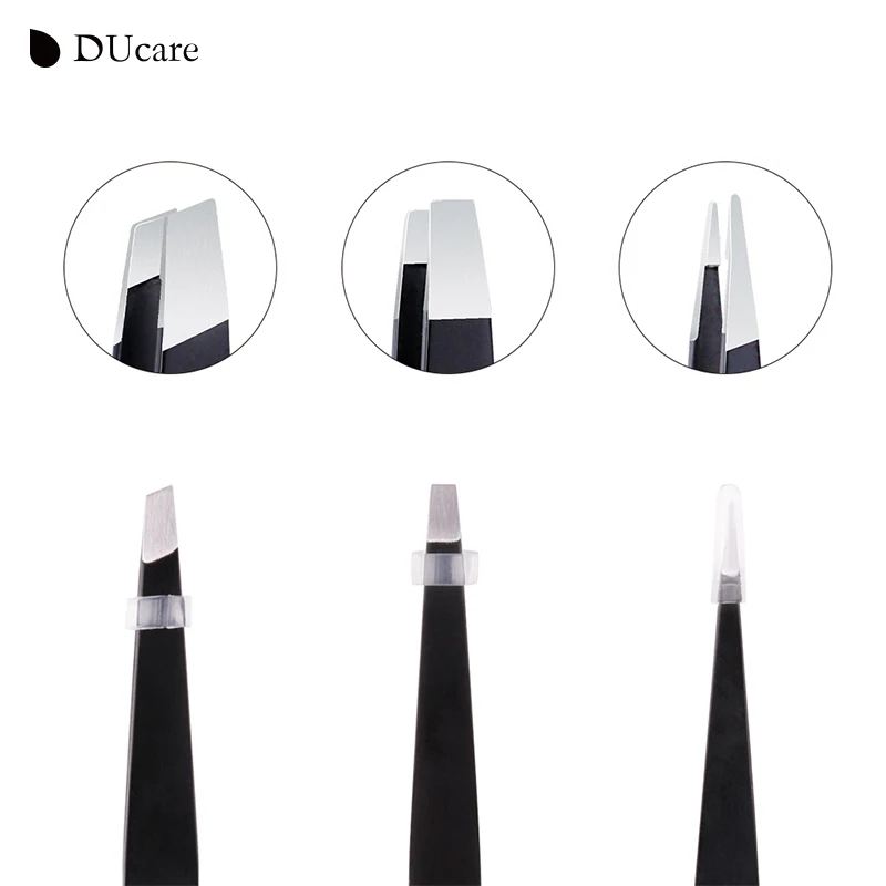 DUcare 3 PCS брови нержавеющая сталь tweezers и 1 шт. косметические инструменты, кисть комплект