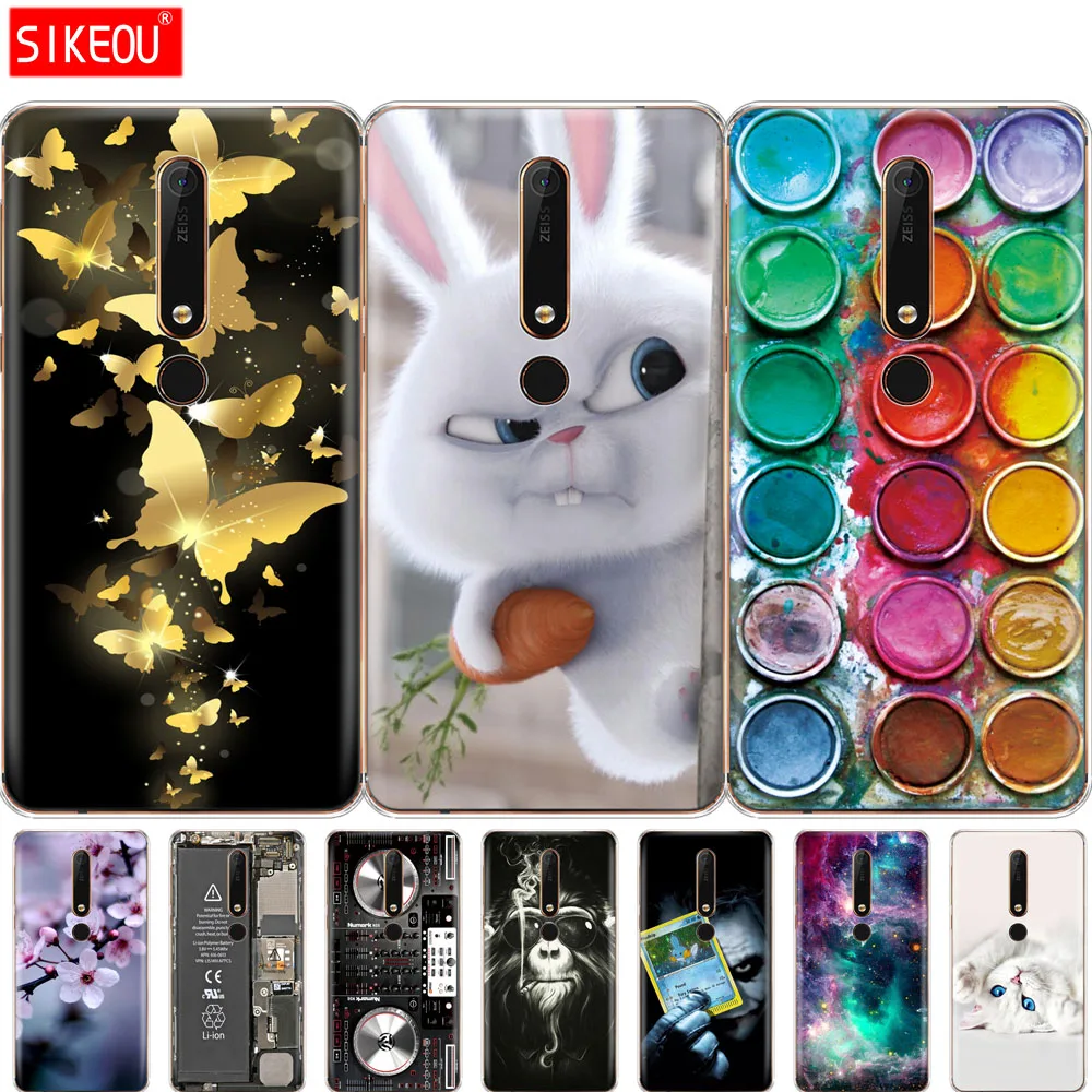 

Silicon case for Nokia 6 6.1 8 for nokia 6 2018 case for nokia 6.1 plus soft tpu phone back cover Coque bumper pattern