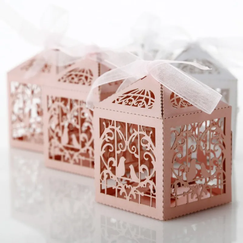 50 Pieces Pack Laser Cut Wedding Sweets Love Bird Favor 50 Pieces Pack Laser Cut Wedding Sweets Love Bird Favor Candy Gifts Bo In Gift Bags Wring Supplies From Home Garden On Aliexpress