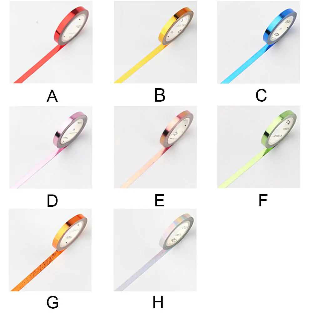 

5mm *5m Gold Foil Washi Tape Kawaii DIY Decorative Stickers School Stationery Stickers Scrap Paper Tape Masking Tape Tape Tape