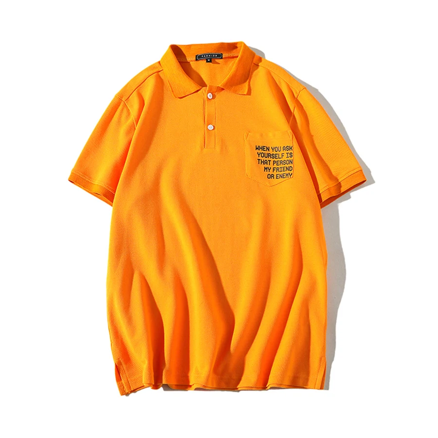 Oversized Collar Polo Shirt Men Print Short Sleeve Mens Polo Vintage Streetwear Hip Hop Ralphmen 