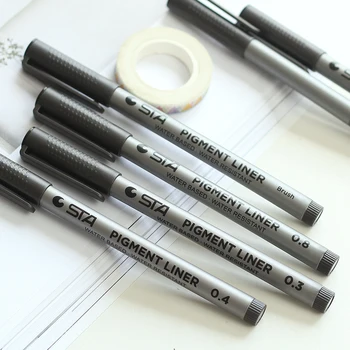 

30 pcs/Lot Cartoon drawing pigment liner 6 different ballpoint nib set Scrapbooking school tools Stationery Art Supplies F124