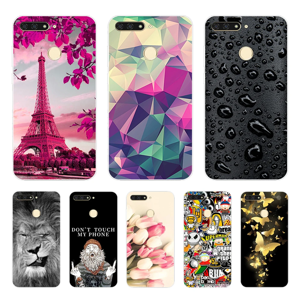 

For Huawei Honor 7C Case Cover 5.7" Soft TPU Silicone Bumper on Honor 7C Cases for Huawei Honor 7C AUM-L41 Phone Case Back Cover