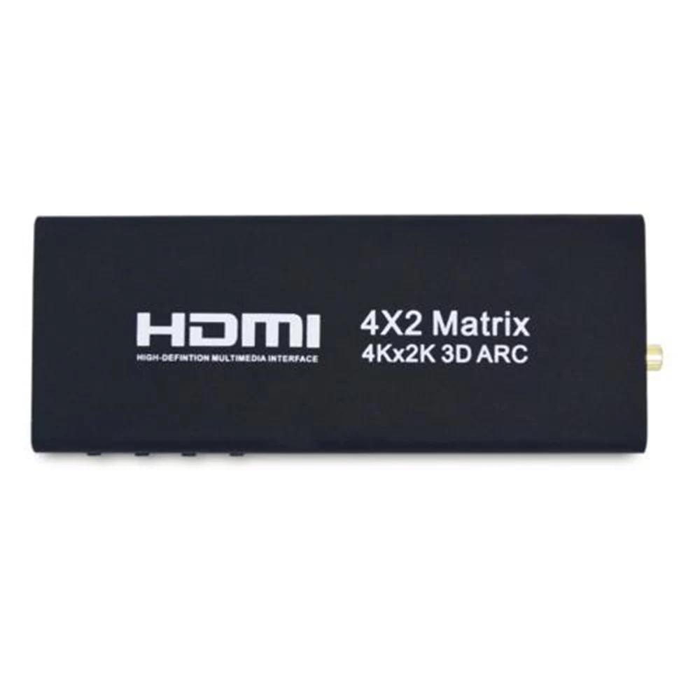 

4Kx2K 3D 1080P HDMI Matrix 4x2 4 In 2 out HDMI Switch Switcher Splitter Adapter