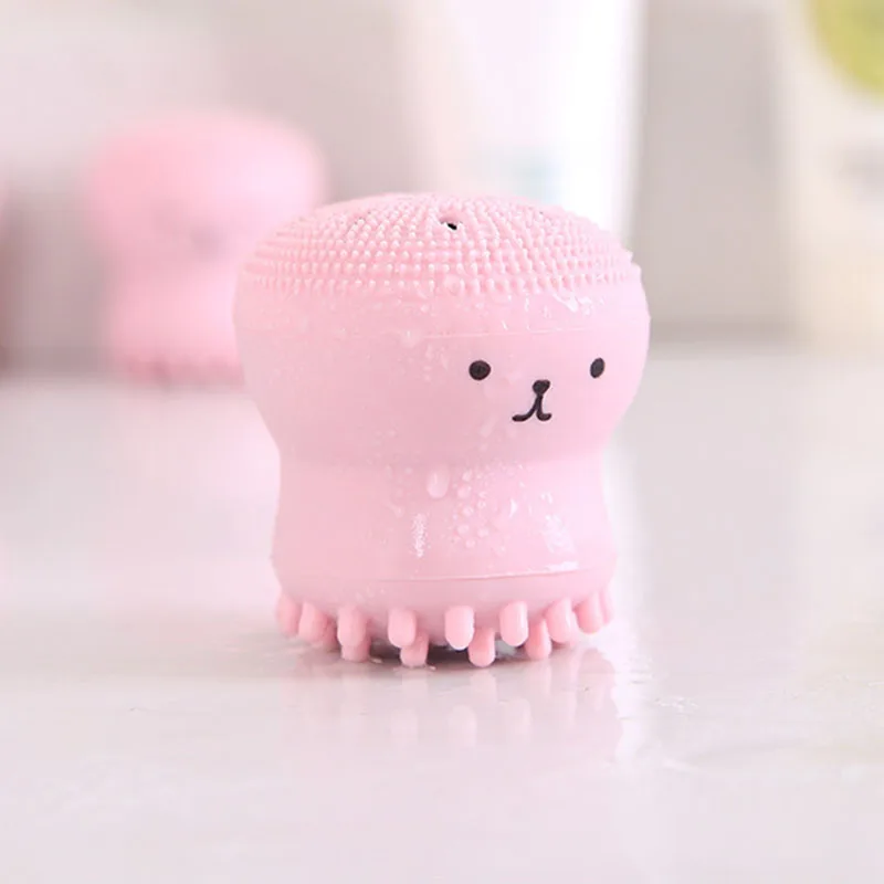 

1PC Silicone Face Cleansing Brush Pore Cleaner Exfoliator Face Scrub Washing Brush Facial Cleanser Skin Care Small Octopus Shape