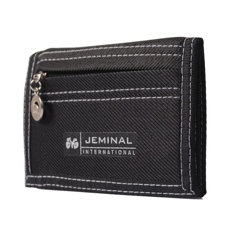 1pc Causal Style Boy's Canvas Wallet Short Design Men Wallets Zipper Coin Purse Card Holder For Teenager -- BID047 PM49