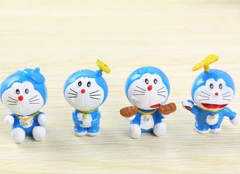 

4pcs/set Dora A Dream Doll Toy Viking Jingle Cat Toy Creative Home Furnishing Ornaments Japanese Cartoon Products Action Toys