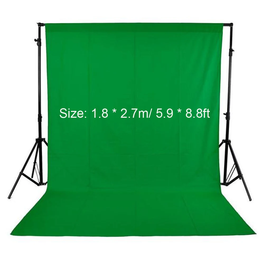 

1.8 * 2.7m / 5.9 * 8.8ft Green Screen for Photography Studio Video Nonwoven Screen Green Fabric Backdrop Background