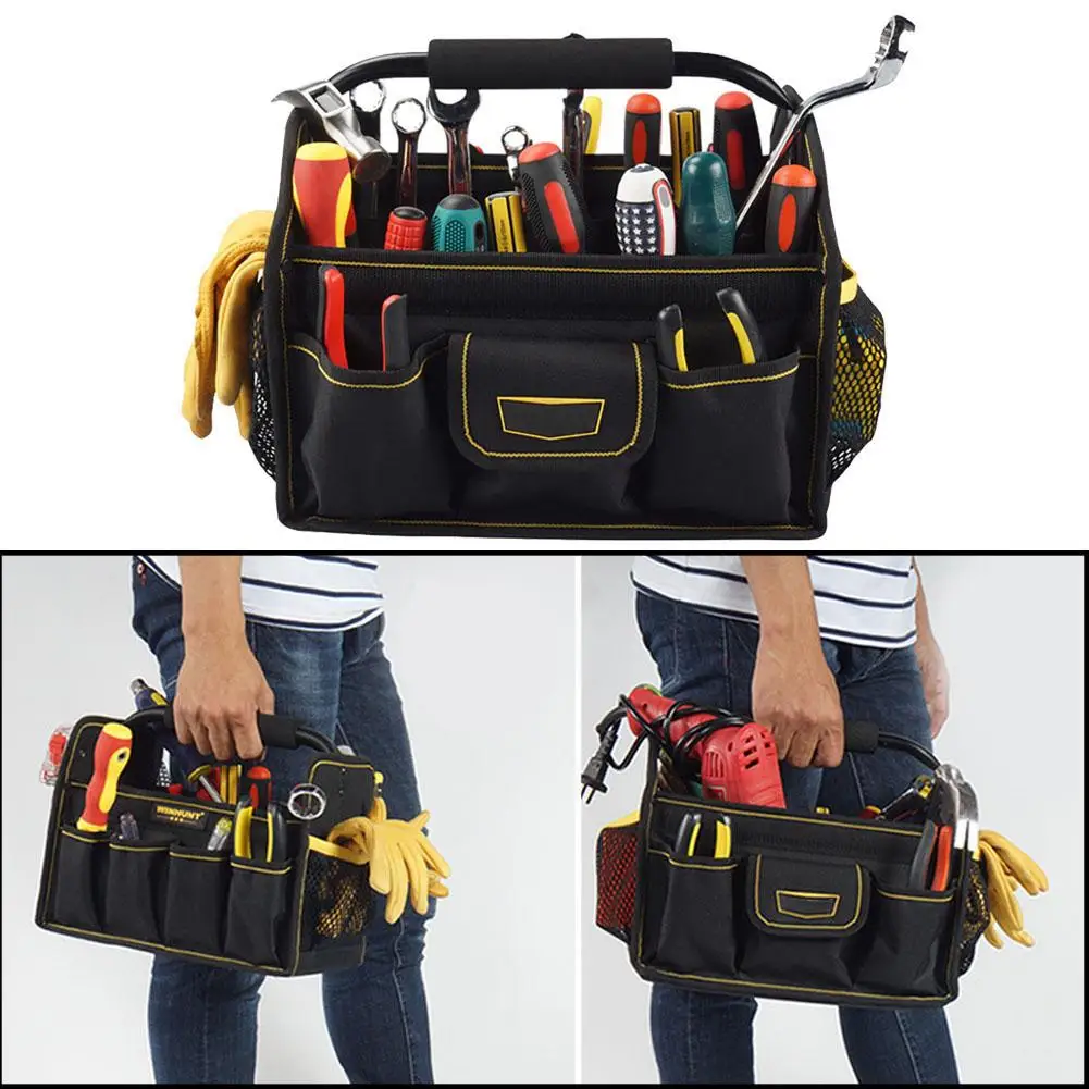 

Electrical Tool Bag Thickening Oxford Canvas Toolkit Hardware Waist Tool Package Waterproof Multi-pocket Bags For Electrician