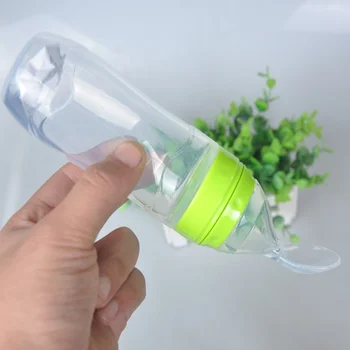 

120ml Baby Silicone Care Feeding Bottle Extrusion Type Feeding Infant Kids Spoon Rice Paste Feeding Bottle