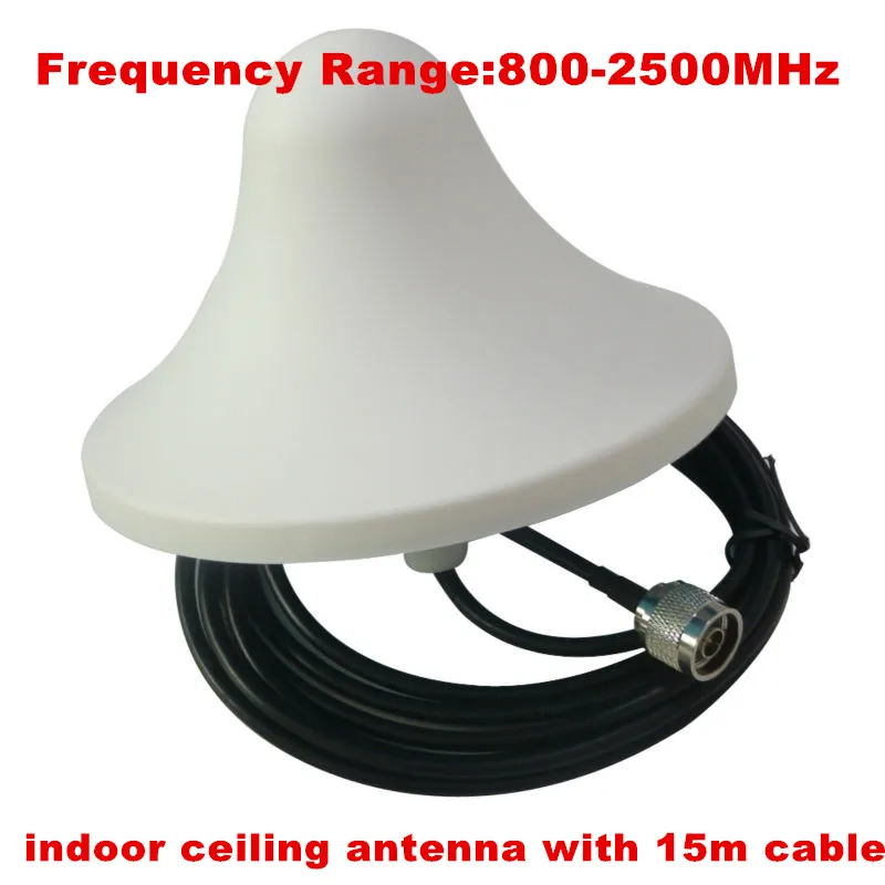 

800-2500MHz Omni-directional internal antenna with N male connector with 15m cable for gsm 3g cdma dcs cell phone signal booster