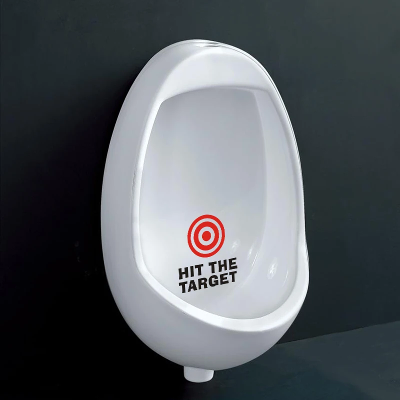hit the target Toilet Decal Vinyl For Shop Office Home Cafe Hotel Toilet Bathroom Wall Door Decoration Fun wallpaper