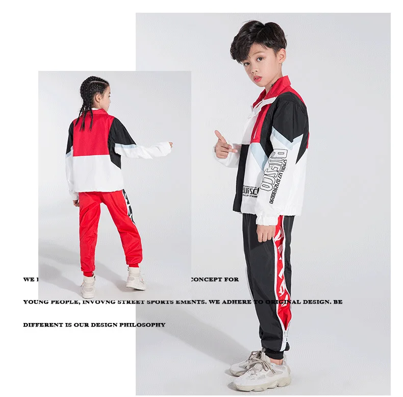 Children Boys New Trend hip-hop Dance Performance Sets For Jazz Dance Print Kids Clothes Halloween Party Clothing (11)