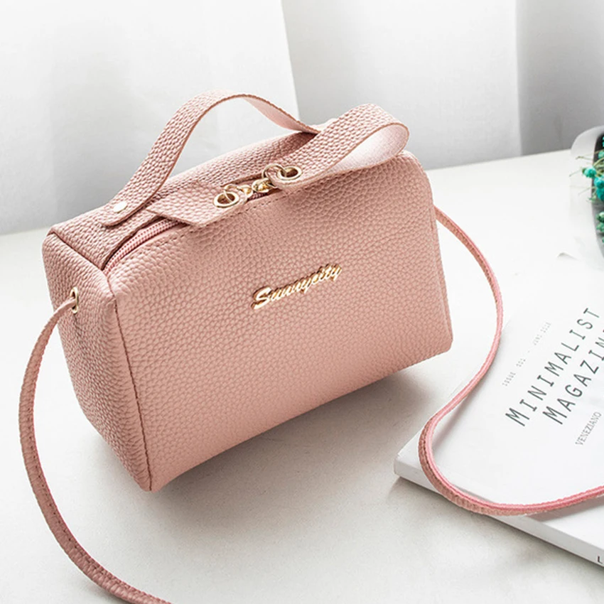 

Cute Pu Small Women Handbags Casual Bucket Bags Crossbody Bags For Women Chic Cell Phone Purse Lady Shoulder Bag Cute Wallet New