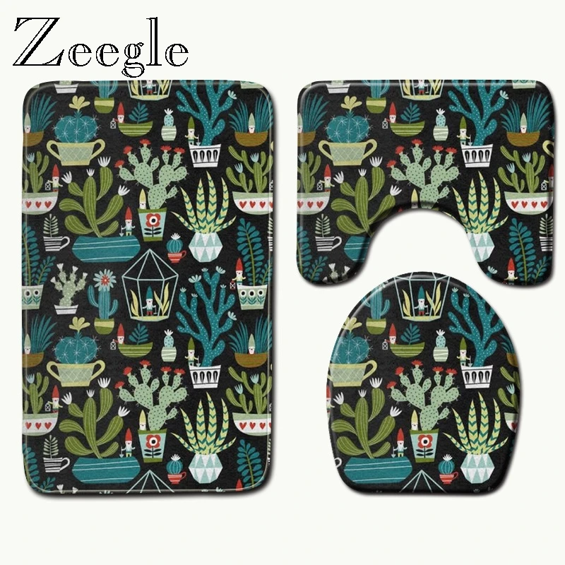 Zeegle компании huade Ванная комната напольный коврик для туалета Нескользящие