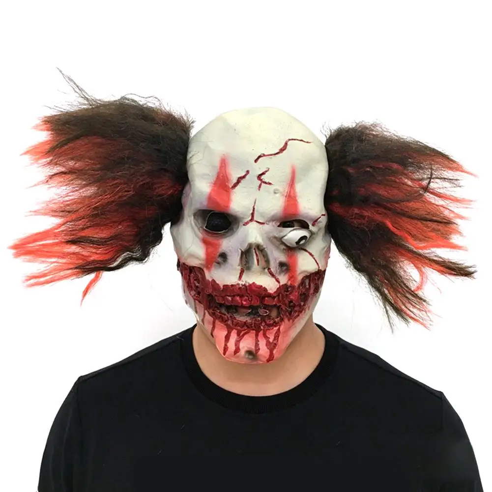 

Halloween Christmas Latex Mask Headgear Scary Clown Mask Headgear Adults Cosplay Costume Party Mask