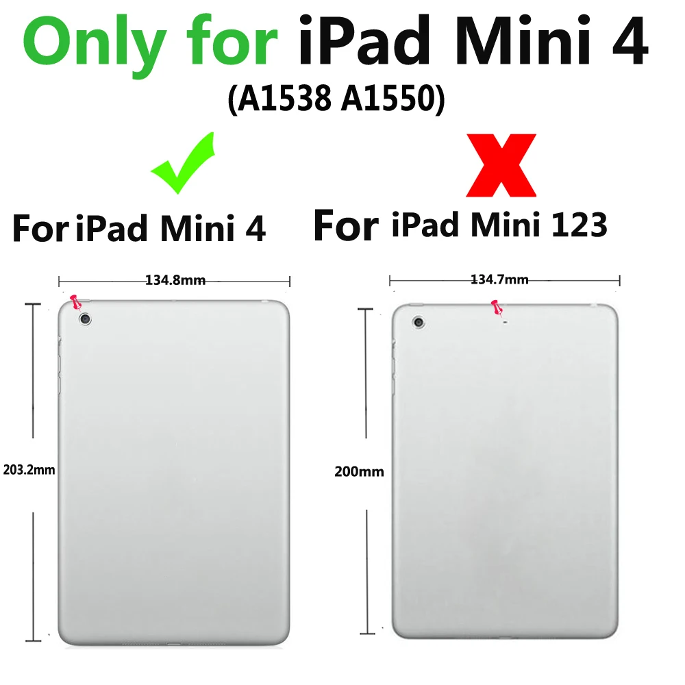 7 видов цветов Алюминиевый беспроводной Bluetooth чехол для клавиатуры Apple iPad mini 4 Mini4 9