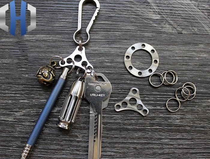 

Titanium Alloy EDC Keychain Key Ring Connecting Ring Connecting Buckle Tool Expansion Buckle
