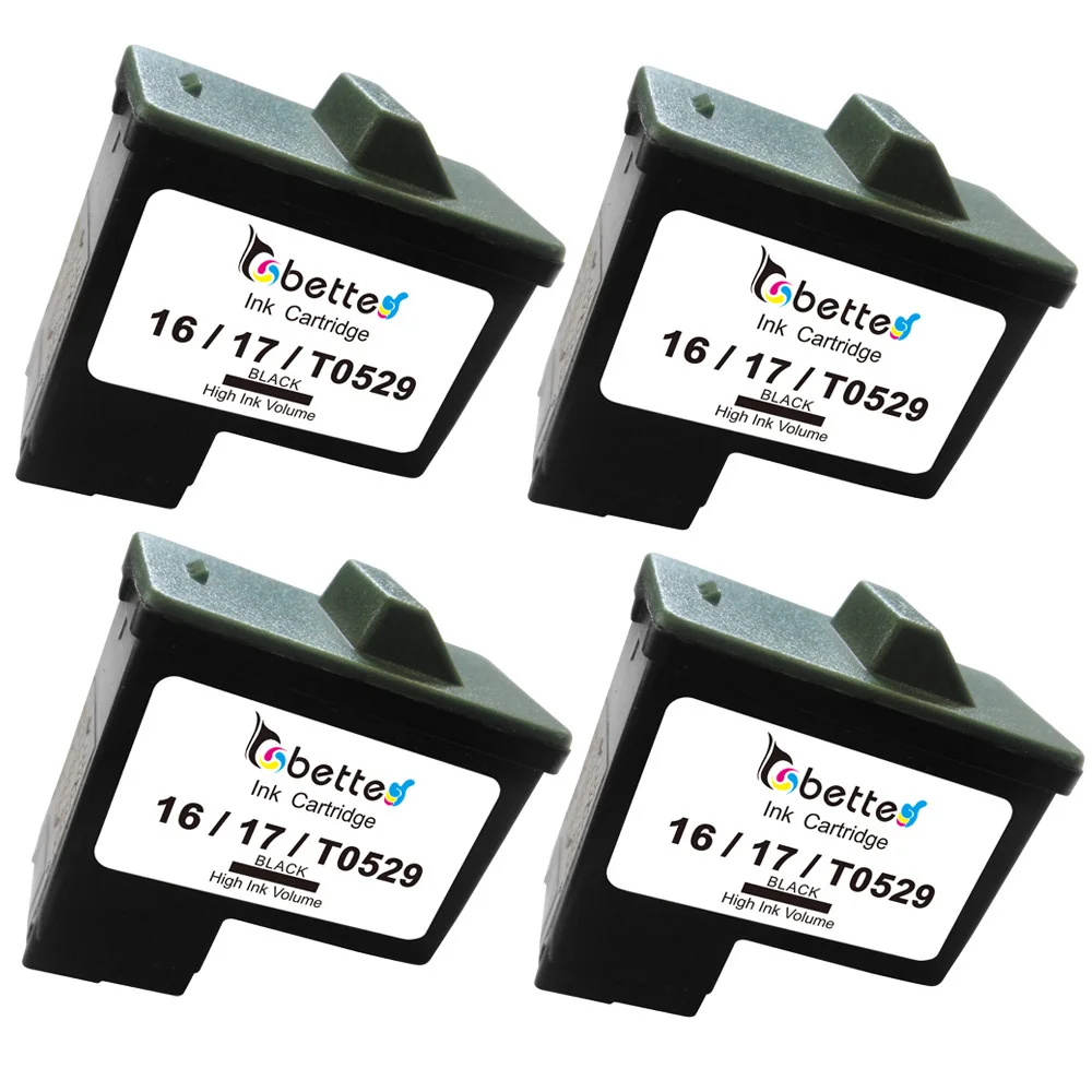 4 упаковки черные Картриджи для Dell T0529 Lexmark 16 17 10N0016 10N0017 A720 A920 все в одном принтере |