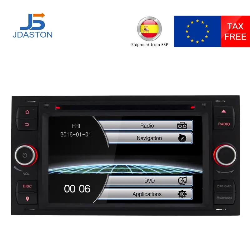 JDASTON 2 Din 7 дюймов dvd-плеер автомобиля для Ford Mondeo Focus Transit C-MAX S-MAX Fiesta радио мультимедиа gps навигации FM AM USB