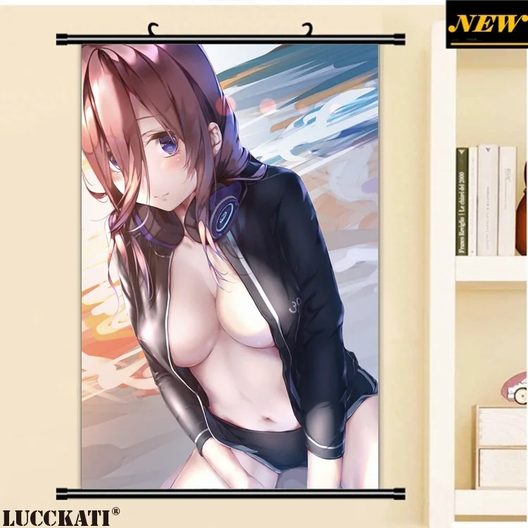 8yande.re 542701 5-toubun_no_hanayome aotsuki_kaoru headphones nakano_miku no_bra open_shirt pantsu_副本