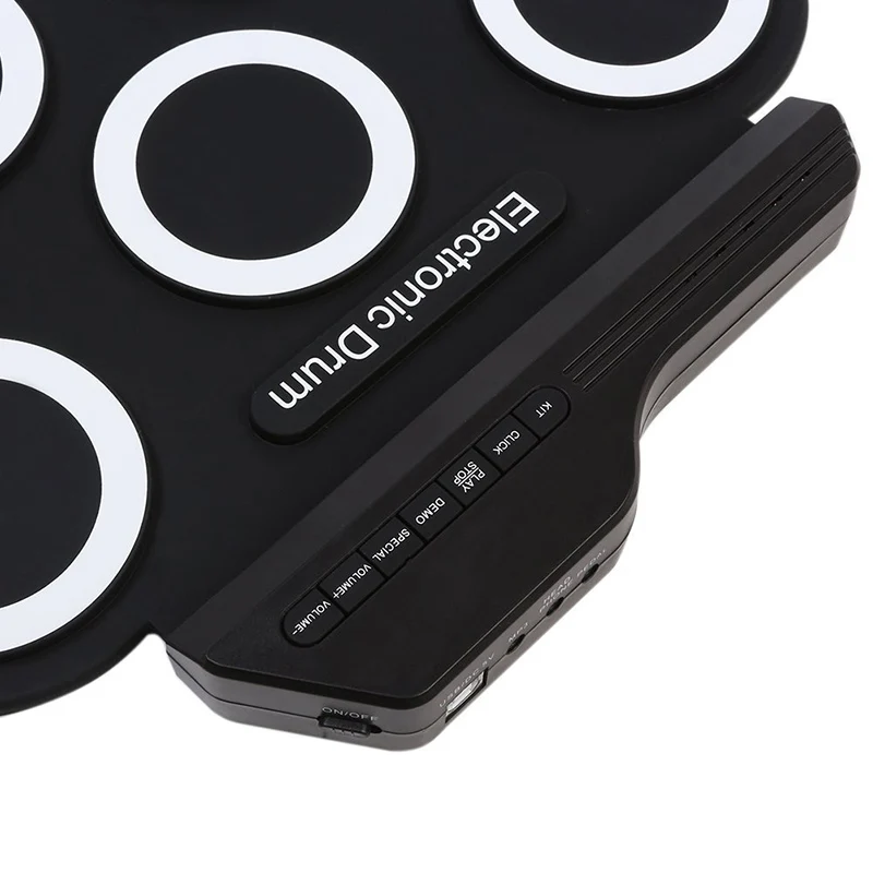 

Digital Electronic Roll Up Drum Set Kit 7 Silicon Drum Pads USB Powered +Drumsticks Foot Pedals C55K Sale