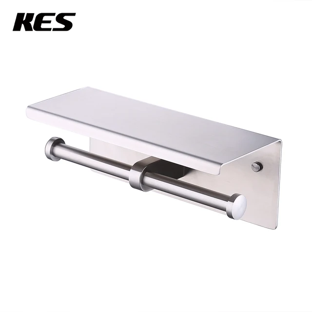 Kes Toilet Double Roll Tissue Paper Holder Wall Mount Sus304 Kes Toilet Double Roll Tissue Paper Holder Wall Mount Sus304 Stainless Steel Chrome Brushed