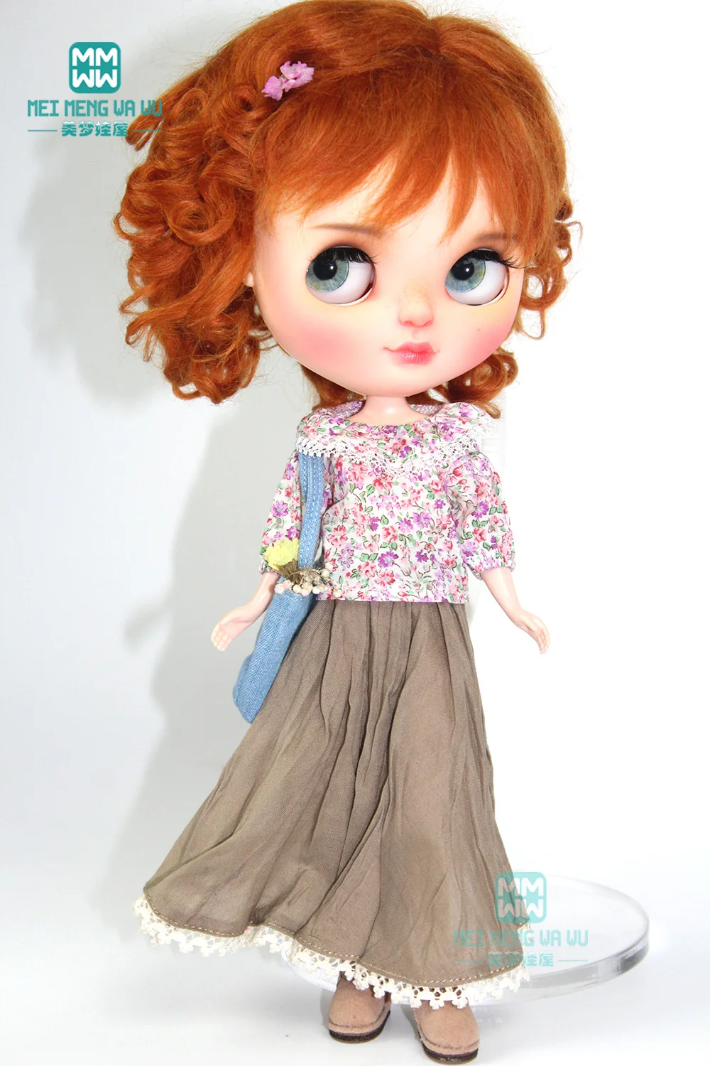 1PCS Blyth doll clothes fashion floral small shirt, casual dress for 28-30cm Blyth Azone OB22 OB24 doll accessories