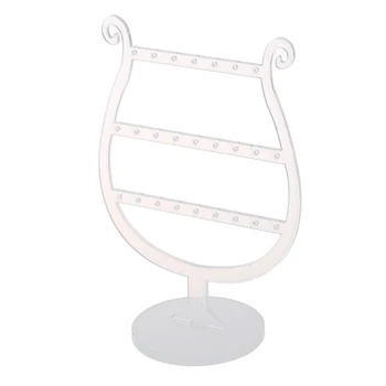 

Crystal Acrylic Earrings Ear Studs Jewelry Holder Display Stand Set 5.1+4.3+3.5"