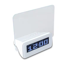 Digital Calendar Fluorescent Message Board USB LED Light Alarm Desk Clock