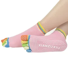 Новые дизайнерские носки противоскользящие пальцы 5 пальцев носки из хлопка для занятий спортом Пилатес массаж NGD88