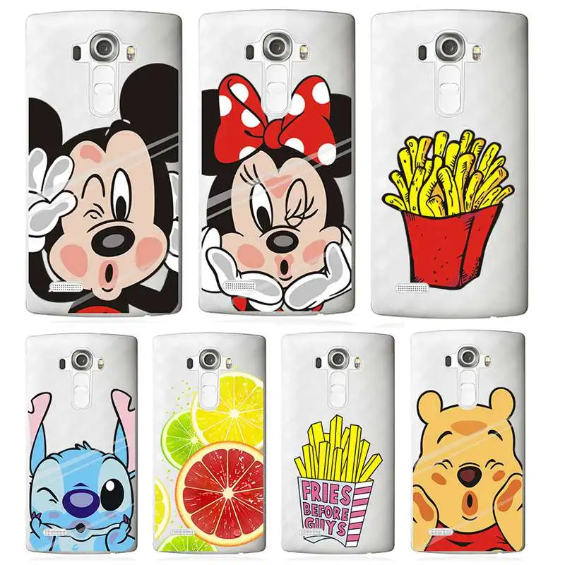 Soft Tpu Clear Case For LG G3 G4 G5 V10 K3 K4 K5 K8 K10 with Minnie Cute Mickey Fruit Animal Ice Cream |