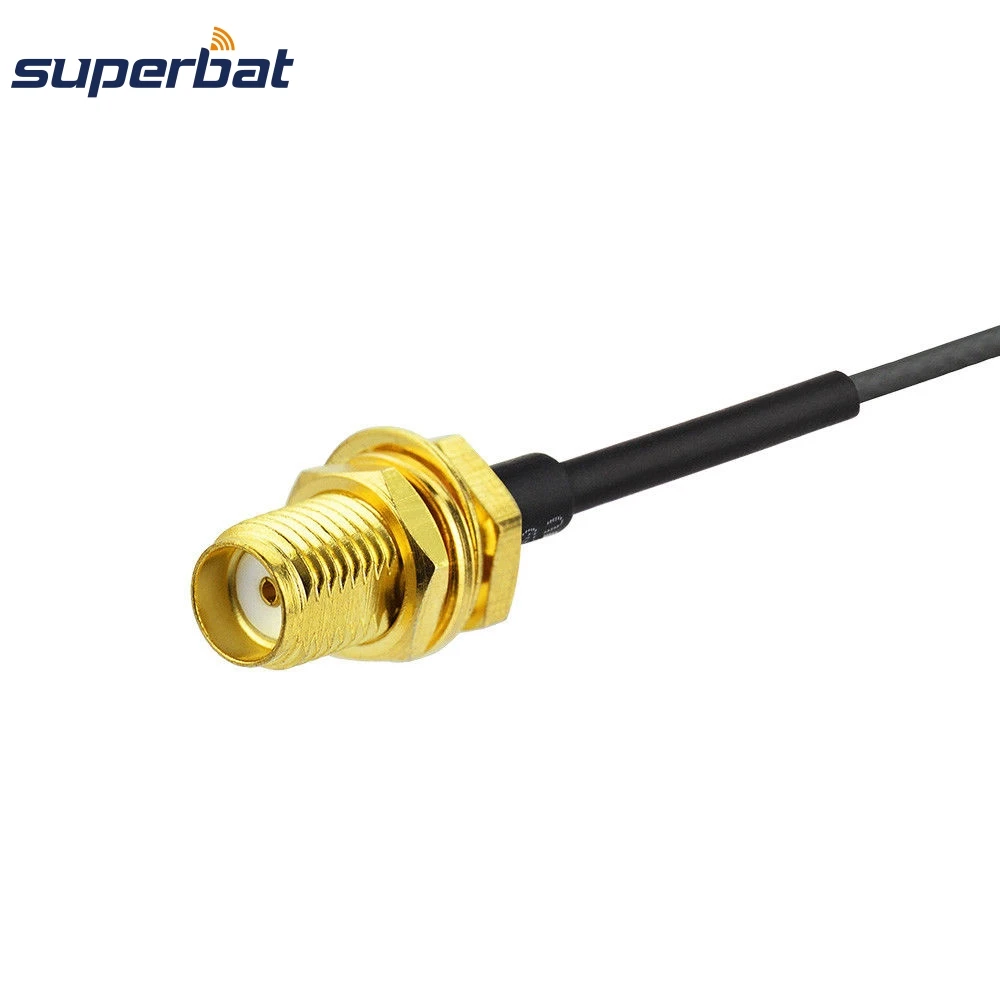 Superbat U.FL/IPX to SMA Female Bulkhead Pigtail Extension Flexible 1.13mm 20cm TV GSM CDMA 3G 4G LTE GPS Wifi Antenna