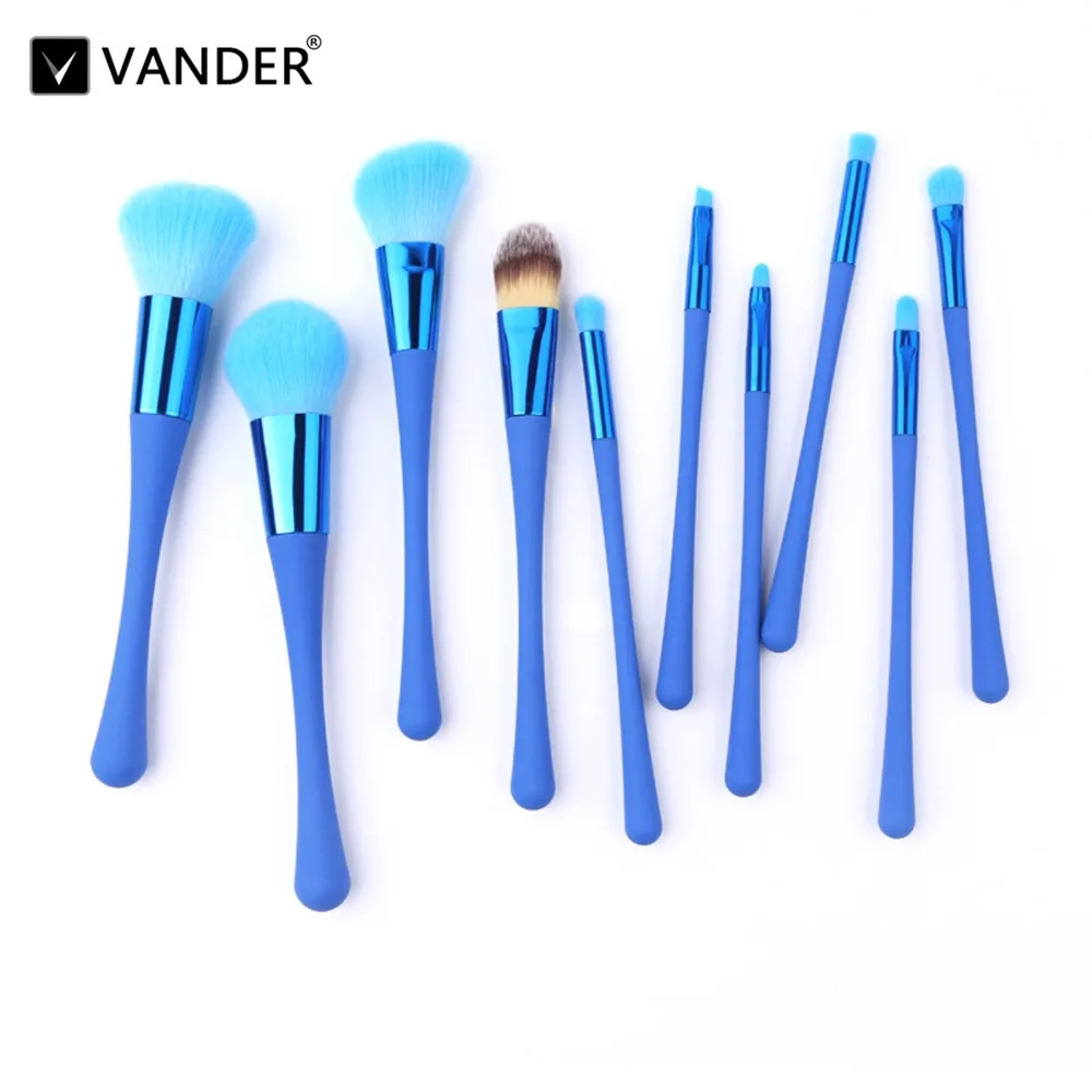 Vanderlife 10Pcs Beauty Tools Professional Powder Brushes Foundation