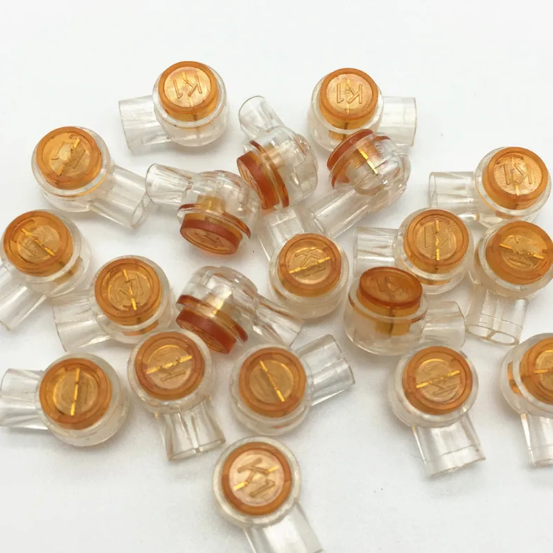 

20pcs Connector Crimp Connection Terminals K1 Connector Waterproof Wiring Ethernet Cable Telephone Cord Terminals