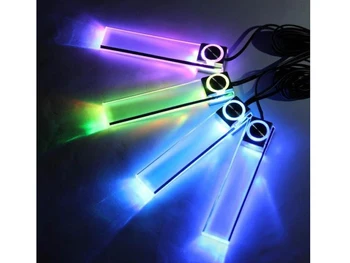 

Colorful 4 LED Car Interior Decorative Floor Dash Light Lamp Cigarette Lighter [QPL430]