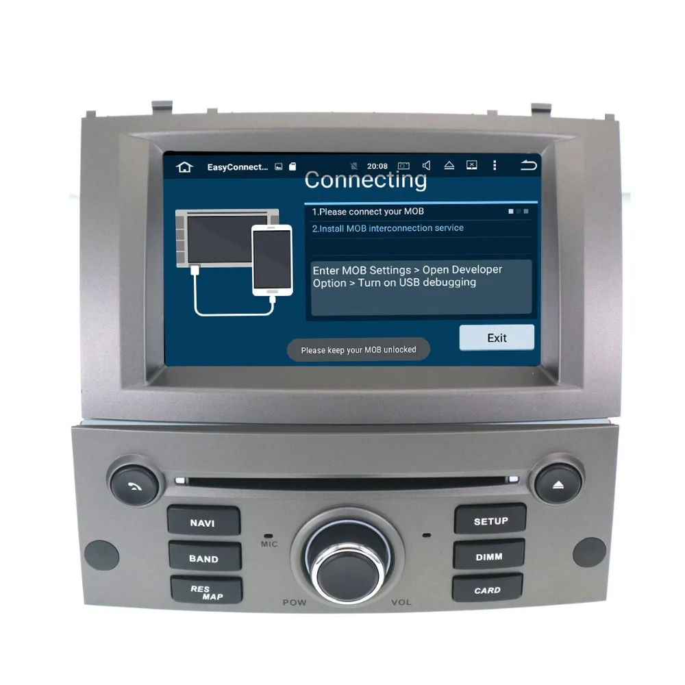 Android автомобильный DVD CD плеер для peugeot 407 2004 2010 gps навигационное головное