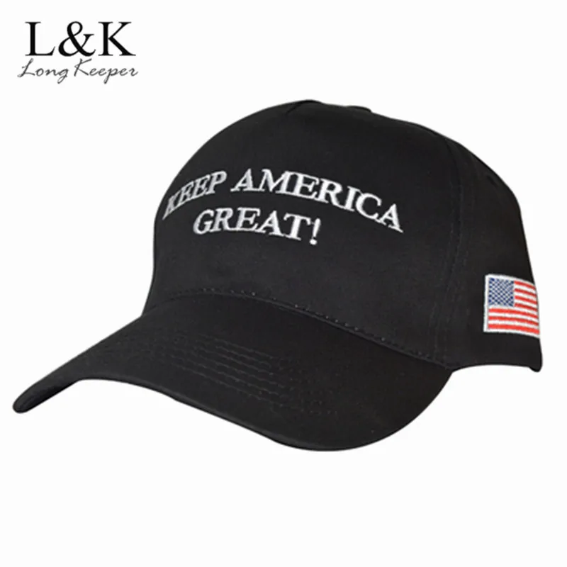 

Long Keeper 2020 Donald Trump Red Hat Re-Election Keep America Great Embroidery USA Flag MAGA New Cap Cotton Baseball Hat cap