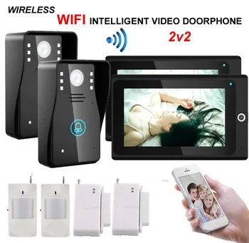 

MOUNTAINONE high-definition intelligent WIFI network wireless video door phone with anti-theft alarm intercom doorbell in stock