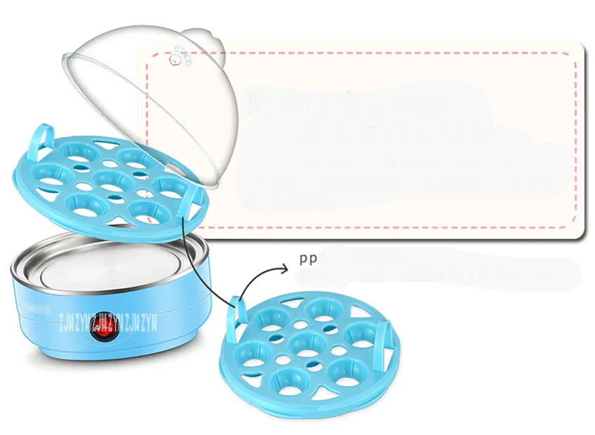 Y-ZDQ1, многофункциональная электрическая 7 яйцеварка, мини-пароварка, кухонный инструмент для приготовления пищи, 350 Вт, синий/розовый/белый, новинка, 220 В, 50 Гц