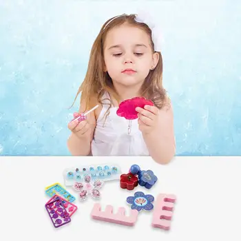 

Makeup Toys Disney Official Children's Ice Romance Nail Polish Nail Set Non-Toxic Material Water Cleaning Children's Makeup Toy