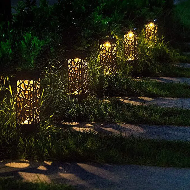Открытый Водонепроницаемый Солнечный полый светодиодный светильник Управление индукции газон садовый светильник HUG-предложения