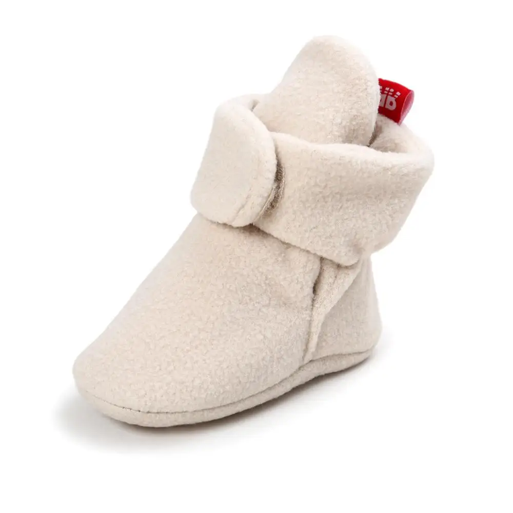 ROMIRUS/Новинка; детская обувь для новорожденных; Cozie; ботинки из искусственного флиса; Сезон Зима; теплая детская обувь для малышей; классическая обувь для мальчиков и девочек - Цвет: Khaki 1